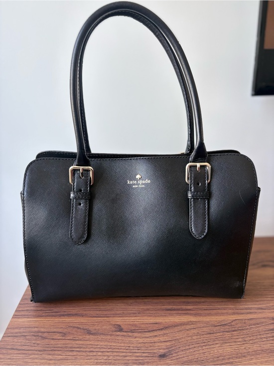 kate spade Handbags - kate spade Black Leather Double-Handle Shoulder Bag